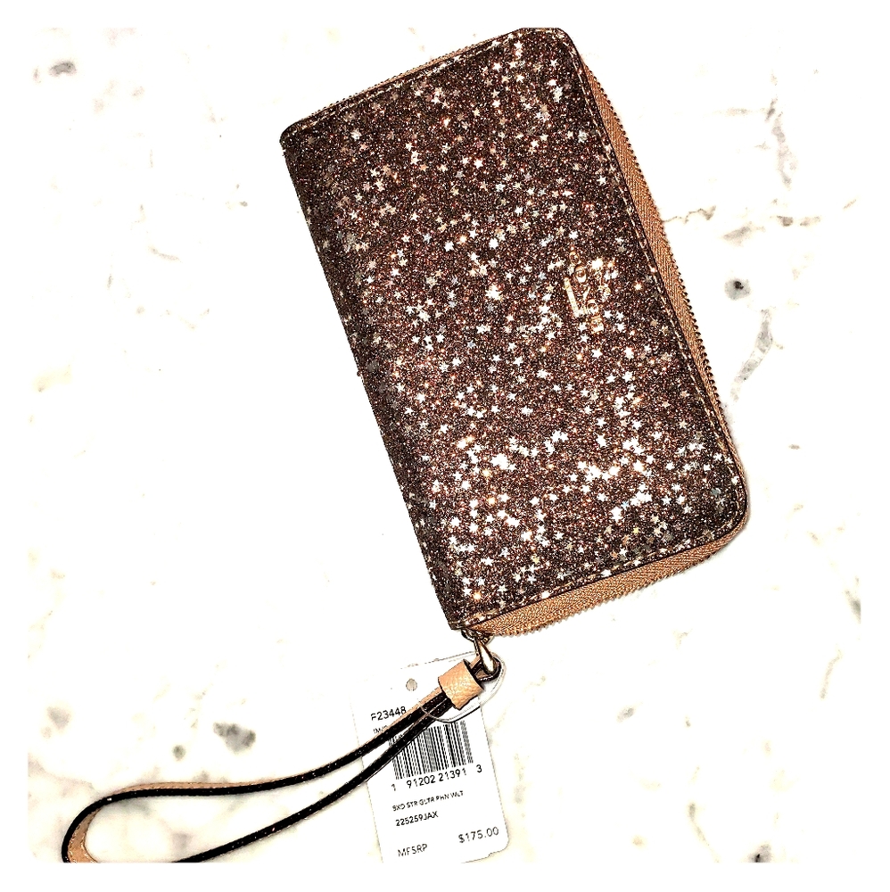 - Coach wallet star glitter sparkle